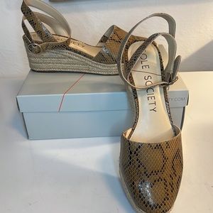Sole Society Channing wedge Espadrille sandal.